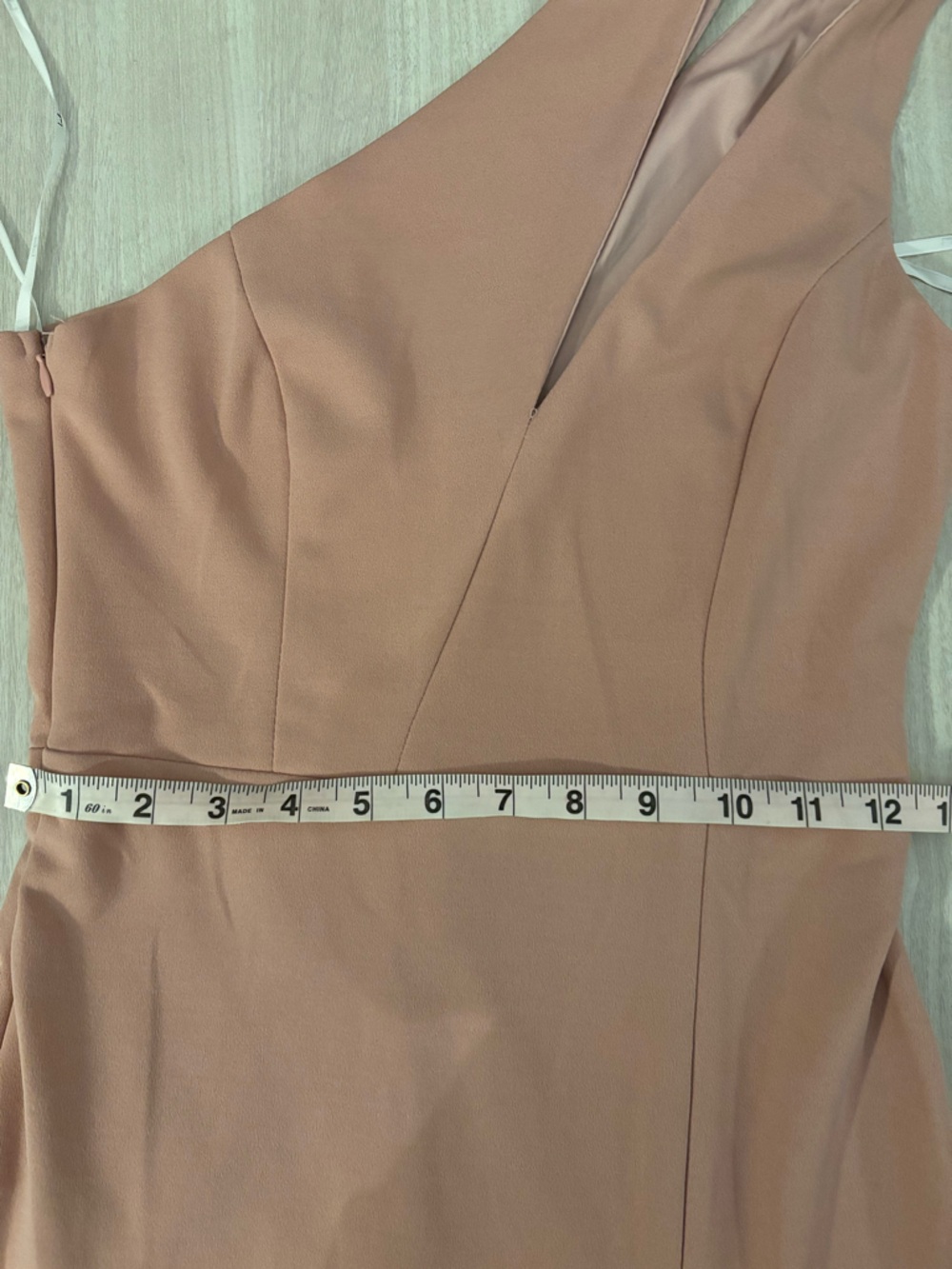 NEW Lulu's Cocktail Club Blush Pink One-Shoulder Midi Dress Front Slit size S - Picture 14 of 16